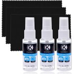 Camera lens and screen cleaning kit - 3 x bottle of cleaning fluid - 3 x microfibre cleaning cloths - ...