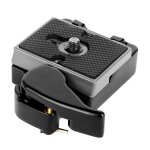 Camra noire 323, plaque  dgagement rapide avec adaptateur spcial (200pl - 14) pour manfrotto 323, ...