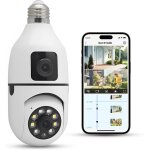 Camra de scurit pour ampoules, camra pour ampoules 2. 4g sans fil wifi avec douille e27, suivi des ...
