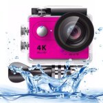 Cam�ra sport 4 k ultra hd 12 mp lcd 2 pouces wifi 170 degr�s etanche rose + sd 4go yonis