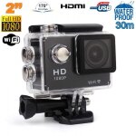 Caméra sport étanch wifi 2 pouces full hd 1080p time lapse 170 noir Caméra sport étanch wifi 2 pouces full hd 1080p time lapse 170 noir