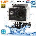 Cam�ra sport etanche 30 m�tres cam�ra waterproof action full hd 1080p noir 16go yonis