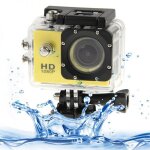 Caméra sport étanche 30m caméra action full hd 1080p 12mp jaune Caméra sport étanche 30m caméra action full hd 1080p 12mp jaune