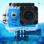 Camera sport full hd 1080p etanche 30m ecran 2' grand angle 140 bleu yonis