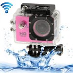 Caméra sport wifi embarquée plongée caisson 12mp full hd 1080p rose Caméra sport wifi embarquée plongée caisson 12mp full hd 1080p rose