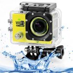 Camera sport wifi tanche caisson waterproof 12 mp full hd jaune