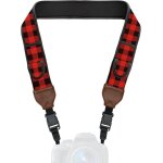 Camera strap with padded storage pouches - compatible with canon eos, nikon, pentax and more - scottish ...
