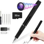 Camra stylo espion mini camra cache avec carte sd 32gb camra mirco pour l'apprentissage  la maison ...