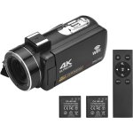 Camra vido numrique 4k camscope wifi enregistreur dv 56mp zoom numrique 18x ecran tactile ips 3, ...