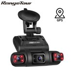 Cam�ra de voiture dash cam wifi gps voiture dvr range tour - 3 canaux 2k + 1080p + 1080p, double objectif, ...