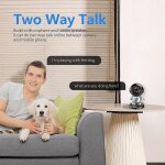 Camra wifi 3mp 2. 4g sans fil, dtection humanode par ia, vision nocturne infrarouge, audio bidirectionnel, ...