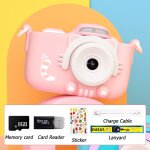 Cam�ra wifi pour enfants, r�solution 4k, �cran tactile, jouet, chat, mini appareil photo num�rique 42mp, ...
