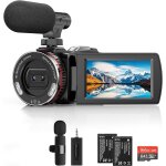Caméscope 4k, caméra de vlogging 64 mp 30 fps avec microphone sans fil pour youtube, ecran rabattable ... Caméscope 4k, caméra de vlogging 64 mp 30 fps avec microphone sans fil pour youtube, ecran rabattable ...
