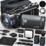 Caméscope 5k 48mp f1. 8 wifi - ecran orientable 270&zoom 16x - youtube vlogging kit, micro + 11 filtres, ... Caméscope 5k 48mp f1. 8 wifi - ecran orientable 270&zoom 16x - youtube vlogging kit, micro + 11 filtres, ...
