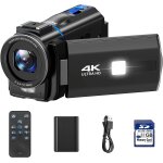 Caméscope caméra vidéo 4k 48mp vlogging caméra youtube, vision nocturne 3 ecran tactile rotatif à 270 ... Caméscope caméra vidéo 4k 48mp vlogging caméra youtube, vision nocturne 3 ecran tactile rotatif à 270 ...