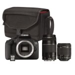 Canon eos 2000d + ef - s 18 - 55 is ii + ef 75 - 300 f / 4 - 5, 6 iii + sac + carte mmoire sd 16 go