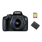 Canon eos 4000d reflex 18 mpix + objectif ef - s 18 - 55mm f3. 5 - 5. 6 iii + 32gb sd card + lp - e10 ...