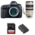 Canon eos 5d mark iv + ef 28 - 300mm f / 3. 5 - 5. 6l is usm + sandisk 256gb uhs - i sdxc 170 mb / s ...