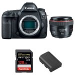 Canon eos 5d mark iv + ef 50mm f / 1. 2l usm + sandisk 128gb extreme pro uhs - i sdxc 170 mb / s + lp ...