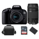 Canon eos 800d reflex 24. 2 mpix kit ef - s 18 - 55mm f4 - 5. 6 is stm + objectif ef 75 - 300mm f4 - ...