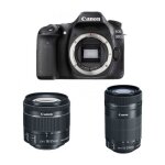 Canon eos 80d 24. 2 mpix + ef - s 18 - 55mm f4 - 5. 6 is stm + ef - s 55 - 250mm f4 - 5. 6 is stm