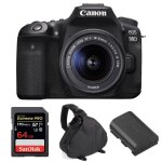 Canon eos 90d + 18 - 55mm is stm + sandisk 64gb extreme pro uhs - i sdxc 170 mb / s + canon lp - e6n ...
