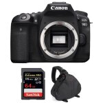 Canon eos 90d nu + sandisk 64gb extreme pro uhs - i sdxc 170 mb / s + sac garantie 2 ans