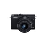 Canon eos m200 24. 1 mpix + objectif ef - m 15 - 45mm f / 3. 5 - 6. 3 is stm milc noir