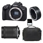 Canon eos r50 + rf - s 18 - 150mm f3. 5 - 6. 3 is stm garanti 3 ans + sac + carte sd 8 go + bague ef ...