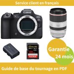 Canon eos r6 mark ii cam�ra + canon objectif rf 70 - 200mm f2, 8 l is usm + canon batterie lp - e6nh ...