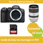 Canon eos r6 mark ii caméra + canon objectif rf 70 - 200mm f2, 8 l is usm + sandisk 256 go extreme pro ... Canon eos r6 mark ii caméra + canon objectif rf 70 - 200mm f2, 8 l is usm + sandisk 256 go extreme pro ...