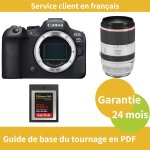 Canon eos r6 mark ii caméra + canon objectif rf 70 - 200mm f2, 8 l is usm + sandisk 512 go extreme sd ... Canon eos r6 mark ii caméra + canon objectif rf 70 - 200mm f2, 8 l is usm + sandisk 512 go extreme sd ...