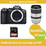 Canon eos r6 mark ii cam�ra + canon objectif rf 70 - 200mm f2, 8 l is usm + sandisk 64 go extreme pro ...