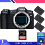 Canon eos r8 + 1 sandisk 128gb extreme pro uhs - ii sdxc 300 mb / s + 3 canon lp - e17 + ebook  devenez ...