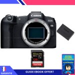 Canon eos r8 + 1 sandisk 128gb extreme pro uhs - ii sdxc 300 mb / s + 1 canon lp - e17 + ebook  devenez ...