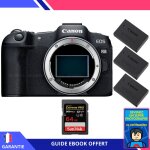 Canon eos r8 + 1 sandisk 64gb extreme pro uhs - ii sdxc 300 mb / s + 3 canon lp - e17 + ebook  devenez ...