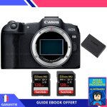 Canon eos r8 + 2 sandisk 128gb extreme pro uhs - ii sdxc 300 mb / s + 1 canon lp - e17 + ebook  devenez ...