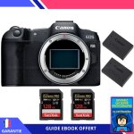 Canon eos r8 + 2 sandisk 128gb extreme pro uhs - ii sdxc 300 mb / s + 2 canon lp - e17 + ebook  devenez ...