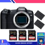 Canon eos r8 + 3 sandisk 128gb extreme pro uhs - ii sdxc 300 mb / s + 2 canon lp - e17 + ebook  devenez ...