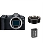 Canon eos r8 corps + adaptateur pour monture ef - eos r + batterie kingma 1040mah (canon lp - e17)
