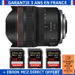Canon rf 10 - 20mm f / 4 l is stm + 3 sandisk 256gb extreme pro uhs - ii sdxc 300 mb / s + ebook '20 ...