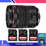 Canon rf 24 - 105 mm f / 4l is usm + 3 sandisk 128gb extreme pro uhs - ii 300 mb / s + ebook 'devenez ...