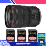 Canon rf 24 - 70 mm f / 2, 8l is usm + 3 sandisk 128gb uhs - ii 300 mb / s + ebook 'devenez un super ...