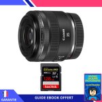 Canon rf 35mm f / 1. 8 macro is stm + 1 sandisk 128gb uhs - ii 300 mb / s + ebook 'devenez un super photograph ...