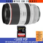 Canon rf 70 - 200 mm f / 2, 8l is usm + 1 sandisk 32gb uhs - ii 300 mb / s + guide pdf '20 techniques ...