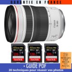 Canon rf 70 - 200mm f / 4l is usm + 3 sandisk 128gb uhs - ii 300 mb / s + guide pdf '20 techniques pour ...