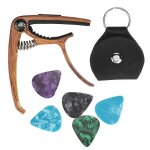 Capodastre + 5 médiators pour guitare electrique 6 / 12 cordes, basse, ukulélé, banjo, mandoline (couleur ... Capodastre + 5 médiators pour guitare electrique 6 / 12 cordes, basse, ukulélé, banjo, mandoline (couleur ...