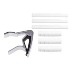 Capodastre de changement de guitare acoustique folk parfait, argent avec 6 ecrous de guitare et selle ...
