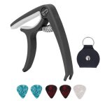 Capodastre de guitare electrique abs quick release ukulélé capodastre set avec 5pcs médiators de guitare ... Capodastre de guitare electrique abs quick release ukulélé capodastre set avec 5pcs médiators de guitare ...