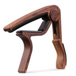 Capodastre en m�tal effet bois pour guitare acoustique, coussin en silicium, parfait pour ukulele, accessoires ...